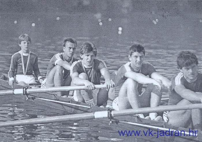 Cetverac sa kormilarom juniora, 6. mjesto na Svjetskom prvenstvu 1984. Fain Troskot Kukolj Grozdanic korm B. Milin